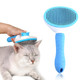 Pet Grooming Self Cleaning Slicker Brush For Cats And Dogs, Cats Brush For Shedding Hair, Removes Loose Hair & Tangles, Skin Friendly & Promote Circulation-Blue