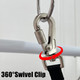 Heavy Duty Double Ended Collar Backup Clip For Dog Harnesses, Lockable Safety Clip For Prong Collar With Gentle Nylon Webbing