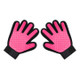 Pet Gentle Grooming / Messaging And Hair Removing Glove. Works Perfectly For Dog, Cat And Rabbits With Long/Short/Curly Fur. (Pink, 1 Pair)