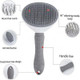 Pet Massaging Tool Dog Comb Hair Deshedding Pet Grooming Dog Slicker Pet Cat Hair Brush Dog Brush All Hair Types (Gray)