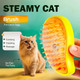 Premium Steam Cat Brush - 3 In 1 Pet Grooming Tool, Steamy Hair Shedding Comb, Fur Removal With Water Vapor, Rechargeable Misty Cleaner For Cats & Dogs.