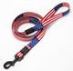 American Flag Dog Leash - Premium Nylon, Durable & Comfortable, 360° Rotating Metal Clip, Anti-Tangle Design, Ideal For Small To Medium Dogs (Leash L)