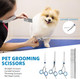 Pet Grooming,Dog Grooming Scissors Stainless Steel,Cat Grooming Brush For Shedding,Pet Nail File,Pet Bath Brush For Dogs,Cats And Other Animals 7 In 1Package