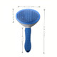 9-Piece Self-Cleaning Brush One-Touch Cleaning Feature - Pet Grooming Tool To Dog Trimmer For Effective Cat, Pet And Dog Hair Removal (Blue)