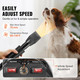 Vevor Dog Dryer, 2800W/4.3 Hp Dog Blow Dryer, Pet Grooming Dryer With Adjustable Speed And Temperature Control, Pet Hair Dryer With 4 Nozzles And Extendable Hose (Black)