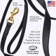 Viper Biothane K9 Working Dog Leash Waterproof Lead For Tracking Training Schutzhund Odor-Proof Long Line With Solid Brass Snap For Puppy Medium And Large Dogs 0.62 In Wide By 15 Ft Long Black