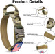 Tactical Dog Collar And Leash Set, Adjustable Military Training Nylon Dog Collar With Handle And Heavy Duty Metal Buckle For Medium And Large Dogs, With Airtags Case And 2 Patches(Xl Brown-Set)