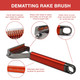 Warren London Dematting Rake Dog Brush For Dematting & Shedding Premium Undercoat Rake For Dogs Cat Brush For Long Haired Cats Deshedding Tool Skin Friendly Rounded Edge Dematting Tool For Dogs