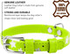 Waudog Soft Leather Dog Collar - Dog Collars For Small Medium Large Dogs Puppy - Red Blue Pink Purple Green Black - Handmade With Real Genuine Leather - Glamour Plus (X-Small 7-8 1/4 Neck, Orange)