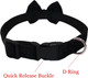 Dog Collar With Bowtie Soft Velvet Material With Quick Release Buckle For Small Dogs (Black, S)
