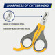 Wepet Pet Nail Clippers (No. 07-2), Professional Claw Trimmer, Scissor For Cats, Puppies, Kittens, Hamsters, Rabbits And Small Animals, Sharp, Safe, Small, Grey/Yellow