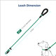 Wepet Dog Training Slip Leash, No Pull, Durable Reflective Lead, Puppy Heavy Duty Loop Rope, Comfortable Handle, 6 Ft, 1/2 Inch, Diam. Forest/White