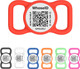 Qr Code Dog Tag With Nfc, Personalized Pet Id Tag, Silent Silicone Dog Id Tag, Modifiable Pet Online Profile, Multiple Emergency Contact, Scan Qr Code Send Pet Gps Location Email (Small, Red)