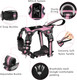 Winsee Pet Harness Collar And Leash Set, All-In-One Reflective Dog Harness No Pull With Adjustable Buckles For Puppies, Small, Medium, Large, And Extra-Large Dogs (Large, Pink)