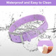 Adjustable Dog Collar With Airtag Holder: Durable Dog Collars, Soft Rubber Coated Webbing, Waterproof And Easy To Clean, For Small Medium Large Dogs(M12-16 × 4/5 In, Lilac)