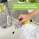 Quality Sink Faucet Pet Wash Kit With Splash Shield Handle And Rubber Grooming Teeth. Fits Kitchen, Bathroom, Utility & Laundry Sink Faucets. Bonus Garden Hose Attachment