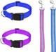 4 Pieces Goat Lead And Goat Collars Set, Nylon 11 Inch Goat Lead With Reflective Strip Design And Nylon Goat Collar For Small Farm Animal Goat Cow Horse Sheep (Blue)