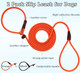 2 Pcs 8Ft Slip Lead Dog Leash, Reflective No Pull Training Lead, 1/3 Nylon Rope Slip Leash For Small Medium Dogs (Orange+Black)