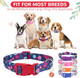 Cotton Cute Floral Dog Collar For Small Medium Large Girl Female Dogs, Fancy Flowers With Pendant And Adjustable Buckle Pretty Red Dog Collars, Fit Necks: 11”- 23.6”(Red,M)