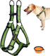 Dog Harness,No Pull Dog Harness With Reflective Adjustable,Stops Pets From Pulling And Choking On Walks,Dog Harness For Medium/Large Dogs (Green, Xl)
