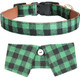 Cotton Dog Collar With Bowtie, Comfortable Adjustable Cute Lapel Design Dog Bow Tie Collar For Small Medium Large Boys And Girls Pets (M(12-17In), Green)