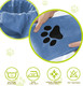 2 Pack Dog Towels For Drying Dogs 20 X 40- Super Absorbent Soft Microfiber Pet Bath Grooming Towel With Embroidered Paw For Pet Dog Cat Bathing Grooming (Blue)