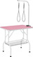 Yaheetech 36'' Dog Grooming Table, Adjustable Pet Foldable Grooming Table W/Double Loops/Mesh Tray Maximum Capacity Up To 220Lbs, Pink
