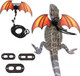Bearded Dragon Lizard Leash Harness - Adjustable Dinosaur Wing Lizard Cool Leather Wings Safety Walking Leash (S,M,L,3Pack)