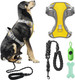 Dog Harness Adjustable Reflective Easy Control For Medium/Large Dog Harness With A Heavy Duty 5Ft Dog Leash (Xl (Neck: 23.6-31, Chest: 26.7-36.6)(Yellow, Extra Large) Dog Harness Adjustable Reflective Easy Control For Medium/Large Dog Harness With A Heavy Duty 5Ft Dog Leash (Xl (Neck: 23.6-31, Chest: 26.7-36.6)(Yellow, Extra Large)