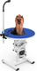 Yitahome 24 Electric Lift Dog Grooming Table, Rotating Desktop Grooming Table For Dogs At Home, 360° Rotatable Adjustable Hair Dryer Holder Small Pet Grooming Station, Blue