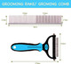 Pet Cat Dog Horses Hair Fur Shedding Trimmer Grooming Dematting Rake Deshedding Comb Brush Tool Kit