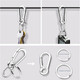 Dog Tag Clips, 2 Pack Stainless Steel Quick Clip With Double Rings + Bone Shape Dog Id Tag, Metal Keychain Key Clip Diy Dog Cat Tags Holder For Collars Harnesses