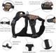 Dog Harness In Leopard Pattern, Reflective Adjustable Pet Vest With No Pull No Choke Front Clip, For Outdoor Training Walking With Easy Control Handle For Large Medium Dogs