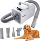 Dog Dryer For Pet Grooming With Led Display, Low Noise Dog Blower Dryer, Negative Lon Dog Hair Dryer, 95-140℉ Temp Range Dog Blower Grooming Dryer, 7 Level Airflow Pet Dryer For Efficient Grooming