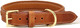 Premium Genuine Leather Luxury Dog Collar -Walking Running Training Purposes - Durable Strong Adjustable Male Female Dogs Size - Medium Color - Tan Style- Bone Studded