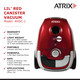 Ahsc1 Atrix Lil Red Canister Vacuum Portable Canister Vacuum W 2 Quart Hepa Filter & Variable Speed Motor