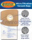 Envirocare Micro Filtration Vacuum Cleaner Dust Bags Made To Fit Eureka Style Mm. Replaces Part 60295C Mighty Mite Vacuums 18 Pack