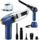 Cordless Vacuum Cleaner, Handheld Vacuum 9000Pa Strong Suction, Usb Rechargeable Air Duster With Multinozzles And Air Blower For Home, Car, Office, Pet, Blue Cordless Vacuum Cleaner, Handheld Vacuum 9000Pa Strong Suction, Usb Rechargeable Air Duster With Multinozzles And Air Blower For Home, Car, Office, Pet, Blue