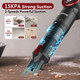 Nicebay Cordless Handheld Vacuum Cleaner, 15Kpa Strong Suction Portable Hand Vacuum Cleaner, Led Display Car Vacuum Cleaner, Fast Charging Dock, Rechargeable Handheld Vacuum Black & Red