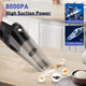 Handheld Vacuum Cordless Portable Mini Car Vacuum Cordless Rechargeable With 8000Pa Powerful Suction, Lightweight Car Hand Held Vacuum Cleaner With Led For Home, Office, Car Cleaning