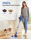 Cordless Vacuum Cleaner, Stick Vacuum Cleaners With 28Kpa Powerful Suction, Antitangle Handheld Vacuum Cleaner For Home With Led Display For Carpet Hardwood Floor Pet Hair Car Cleaning Blue