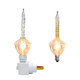 Abeja 1 Pack Silver Bubble Light Night Lights for Christmas Decor with 2 Vintage Bubble Light Bulbs(1 Spare) 5w Incandescent Bulb 120v Fits C7/ E12 Candelabra Base Swivel Plug-in Base