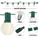 Abeja 25Ft Frosted White String Lights, G40 Globe Patio String Lights with 27 Frosted White Bulbs, Vintage Backyard Patio Lights for Backyard Porch Balcony Party Wedding Umbrella- Green Wire