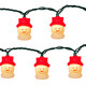 Abeja Christmas Snowman String Lights, 8.5Ft Christmas Santa Claus Decorations String Lights with 10 Santa Head Decorations Lights, Santa Fairy Lights for Christmas, Yard, Party, Xmas Tree Decor