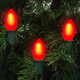 Abeja 25 Pack C9 LED Christmas Light Bulbs, C9 Red Shatterproof LED Bulbs Replacement for Christmas String Lights, E17 Intermediate Base, 0.6Watt