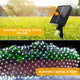 Solar Net Lights Outdoor, 6.6 Ft x 9.8 Ft 192 LEDs Mesh Fairy Lights with 8 Modes, Remote Control Mesh Fairy Lights, Waterproof Fairy Net Lights for Xmas Tree Lawn Bushes Fence Wall