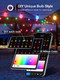 addlon 48FT Smart RGB Outdoor String Lights, Dimmable Patio Lights with 15 Waterproof Shatterproof LED Bulbs, Color Changing String Lights APP Control (Remote not Included), Music Sync for Party