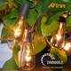 Afirst Outdoor String Lights 20FT with 22 Edison Bulbs Vintage Bistro Lights Waterproof ST40 String Lights for Patio Backyard Party Wedding-Brown Cord