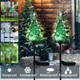 Afirst Solar Outdoor Lights Decorative - Santa Tree Decorative Lights Outdoor Glass Waterproof Yard Stakes for Patio Lawn Pathway Walkway Xmas Holiday Decorations 2 Pack