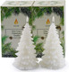 2PCS White Christmas Tree Flameless Candles, Battery Operated LED Candles, Timing Function